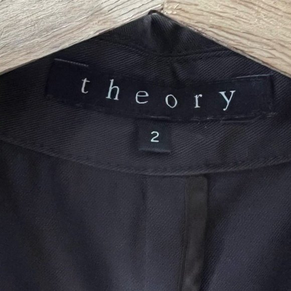 Theory Brown Single Button Blazer Jacket Cotton B - Picture 11 of 12